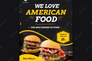 Flyer design american food