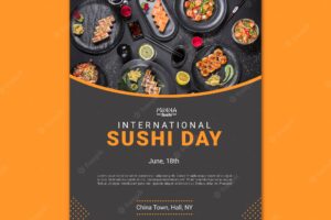 Flyer for for international sushi day