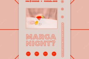 Flyer for margarita cocktail drink