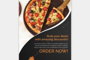 Flyer for pizza ordering
