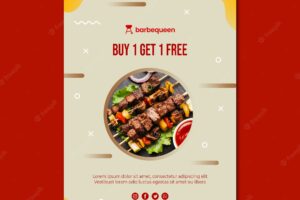 Flyer template for barbecue restaurant