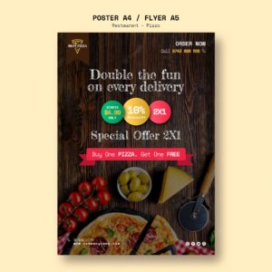 Flyer template for pizza restaurant