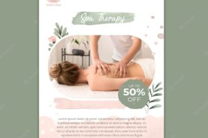 Flyer template for spa and relaxation