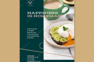 Flyer template with brunch