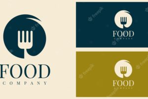 Food company with fork logo design