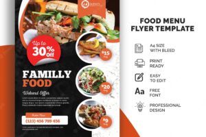 Food flyer template design