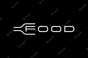 Food logotype text logo vector design