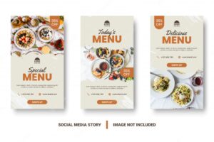 Food menu banner social media story.