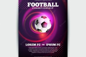 Football championship poster template