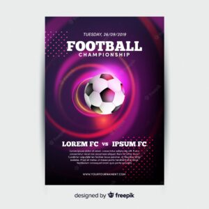 Football championship poster template