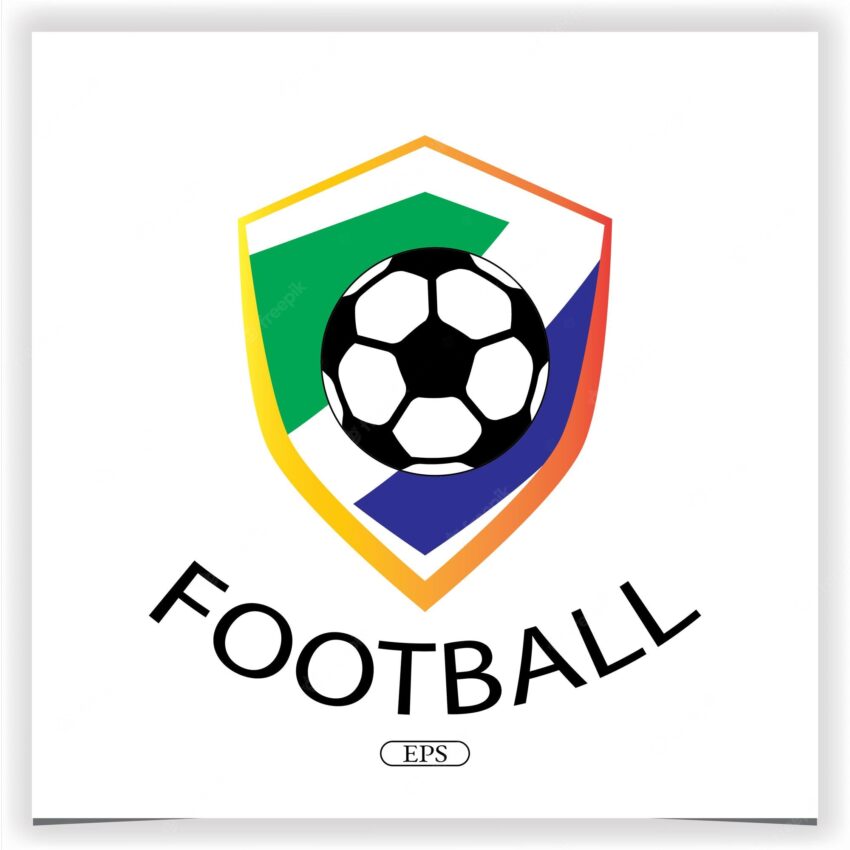 Football logo premium elegant template vector eps 10