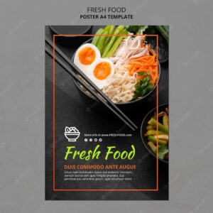 Fresh food ad template flyer