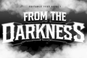 From the darkness text effect