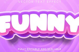Funny text effect editable cartoon and child text style