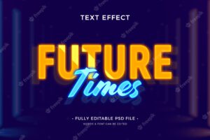 Futuristic glass text effect