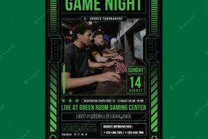 Game night flyer template