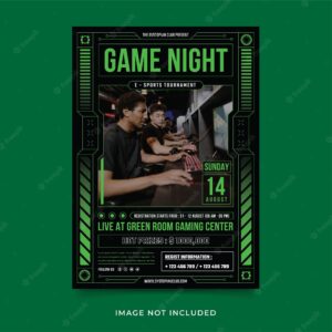 Game night flyer template