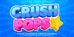 Game text effect, editable cartoon and cyber text style