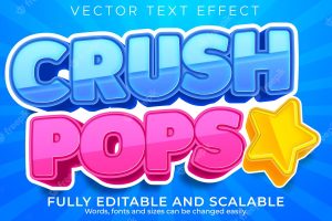 Game text effect, editable cartoon and cyber text style