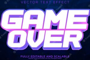Gamer text effect editable esport and arcade text style