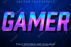 Gamer text effect editable esport and game text style