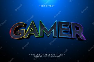 Gamer  text effect template