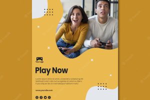 Games poster template
