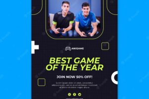 Gaming concept flyer template style