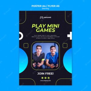Gaming concept flyer template