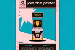 Geek pride day flyer template