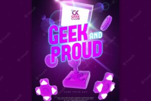 Geek pride day poster template