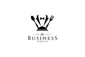 Gentlemen fashion spoon and fork for logo food and restaurant