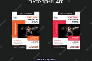 Get in shape gym flyer template