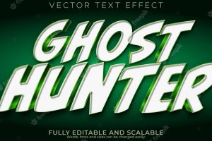 Ghost text effect editable horror and cartoon text style
