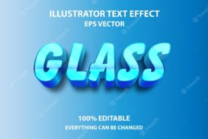 Glass editable text effect