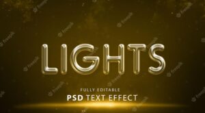 Glass style psd text effect