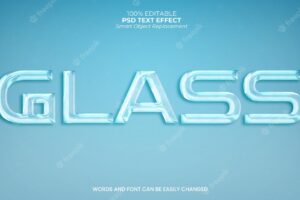 Glass text effect