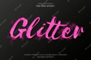 Glitter text effect
