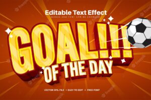 Goal of the day text effect