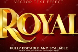Golden luxury text effect, editable shiny and elegant text style