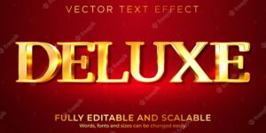 Golden royal text effect, editable shiny and rich text style