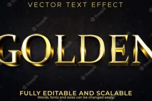 Golden text effect, editable luxury and elegant text style