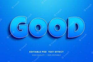 Good editable text style effect mockup template