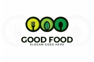 Good food logo illustration template.