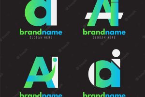 Gradient ai logo collection