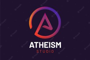 Gradient atheism logo template