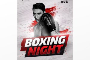 Gradient boxing poster design