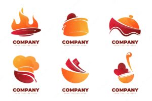 Gradient catering logo collection