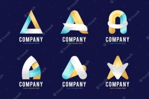 Gradient colored a logo templates
