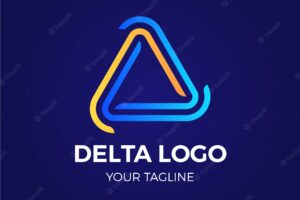 Gradient delta logo design